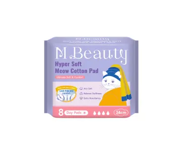 M Beauty Hyper Soft Meow Cotton 240mm day pad, 8pcs