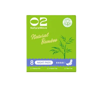 O2 Bamboo Fibre 290mm night pad, 8pcs