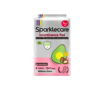 Sparklecare Incontinence Pad 400mm Extra, 15+1pcs
