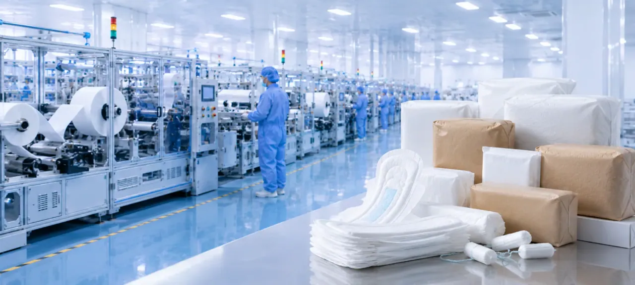 Производство гигиенических прокладок под private label и OEM/ODM — индивидуальные материал, размер, упаковка и логотип