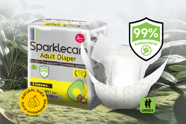 Sparklecare Adult Diaper M–L, 10+1pcs