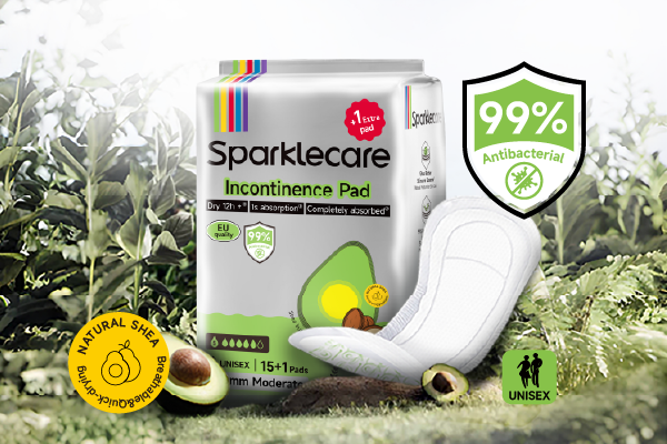 Sparklecare Incontinence Pad 180mm Very Light, 25+1pcs