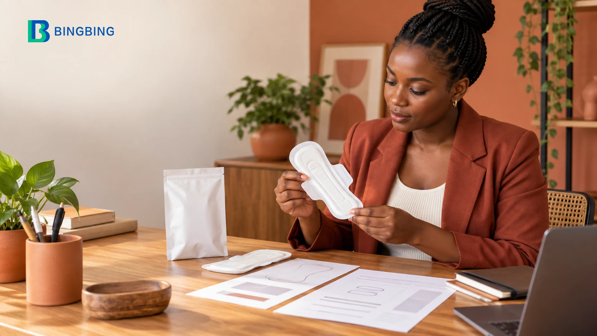 Buyer comparing product samples and quotation documents